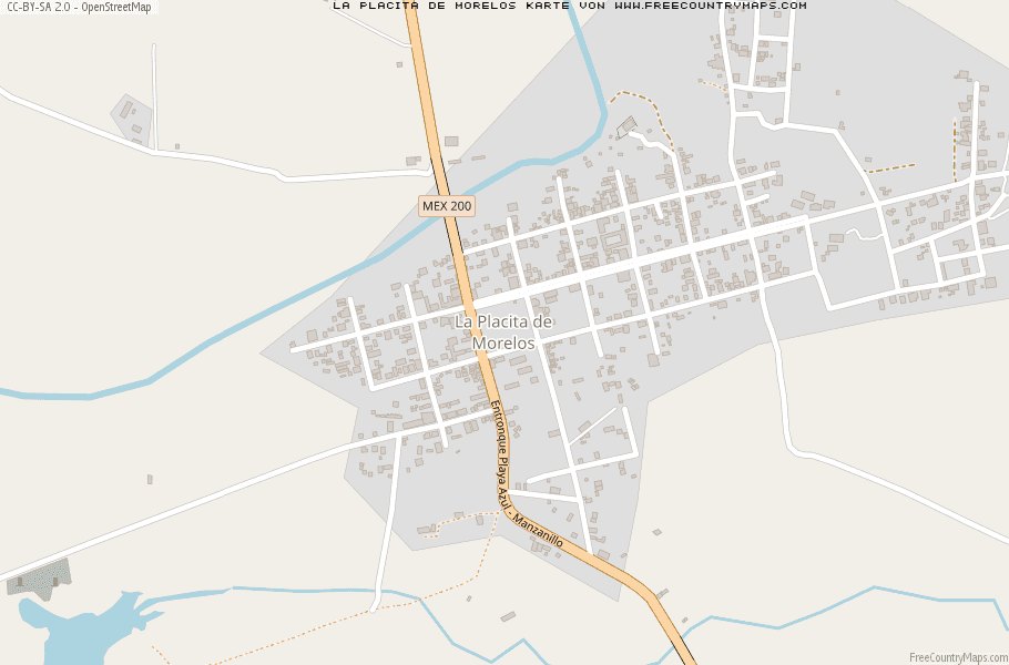Karte Von La Placita de Morelos Mexiko