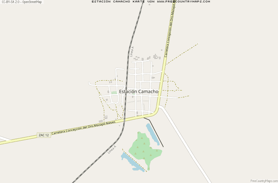 Karte Von Estación Camacho Mexiko