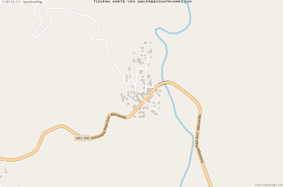 Karte Von Tizupan Mexiko