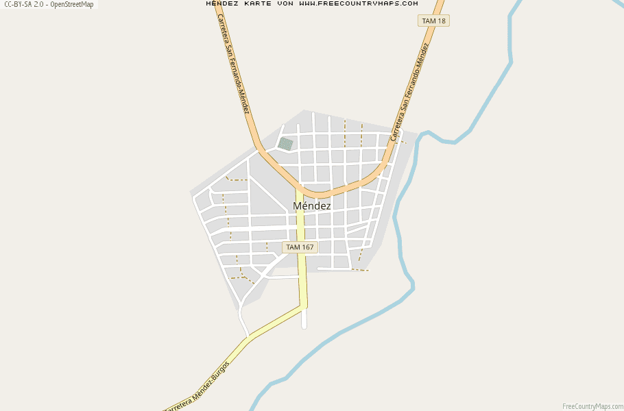 Karte Von Méndez Mexiko