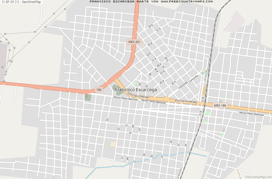 Karte Von Francisco Escarcega Mexiko