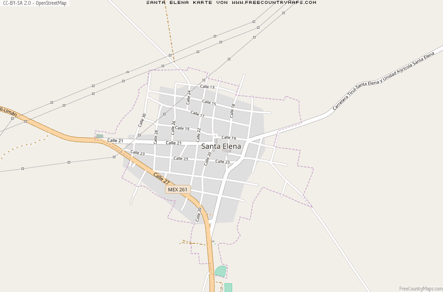 Karte Von Santa Elena Mexiko