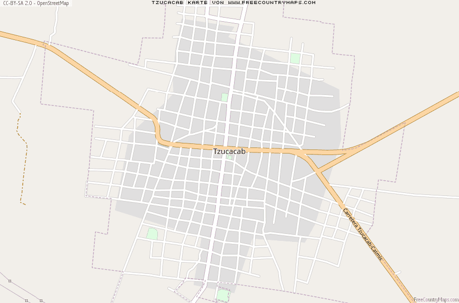 Karte Von Tzucacab Mexiko