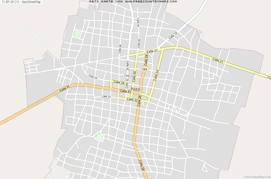 Karte Von Peto Mexiko