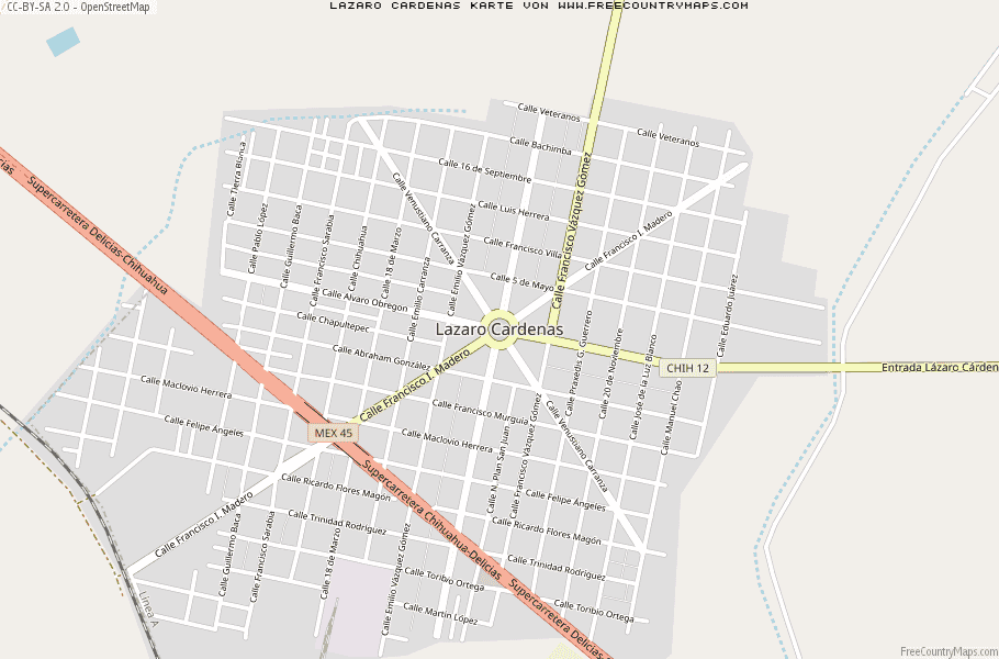 Karte Von Lazaro Cardenas Mexiko