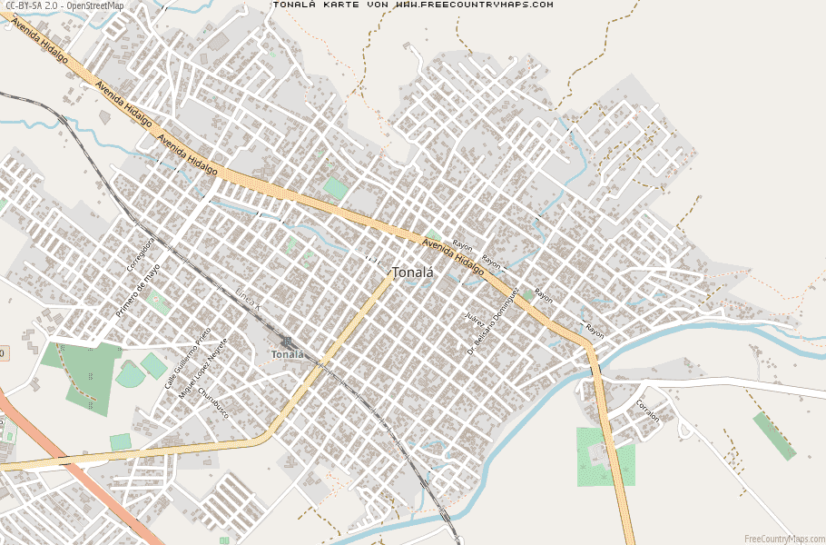 Karte Von Tonalá Mexiko