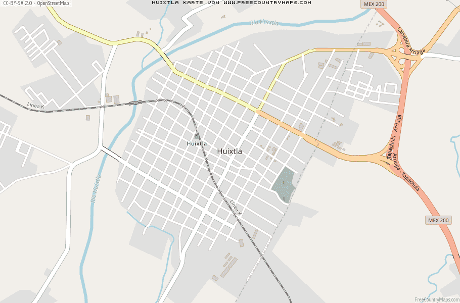 Karte Von Huixtla Mexiko