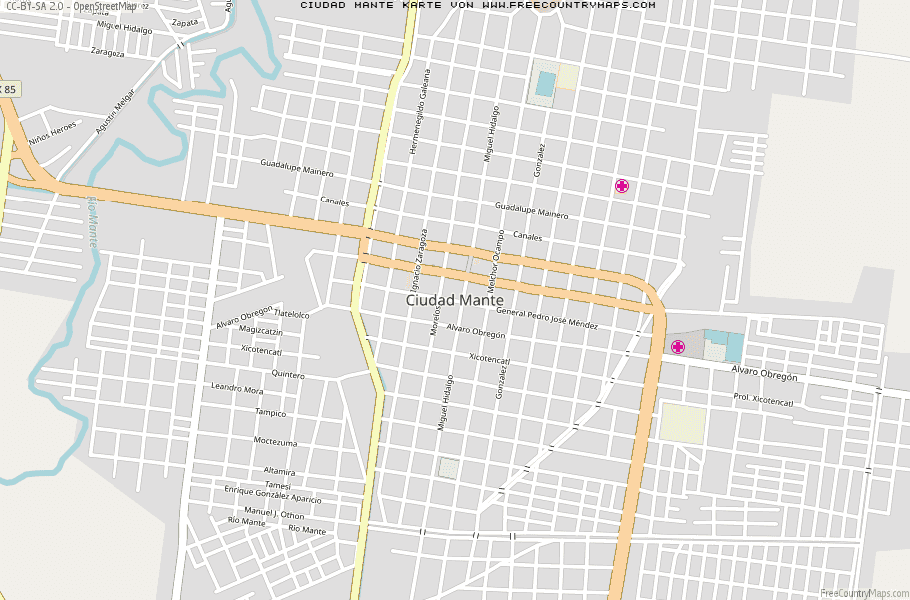 Karte Von Ciudad Mante Mexiko