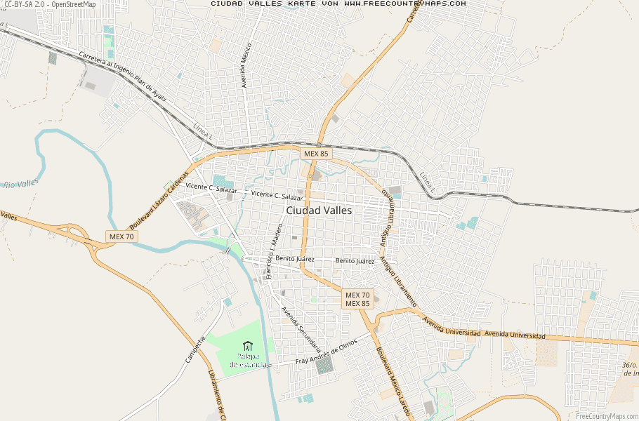 Karte Von Ciudad Valles Mexiko