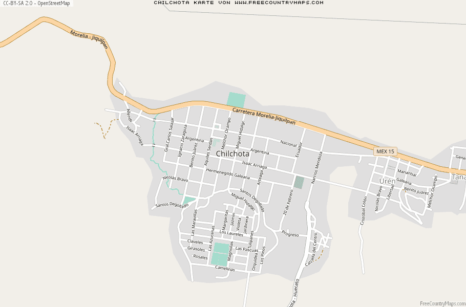 Karte Von Chilchota Mexiko