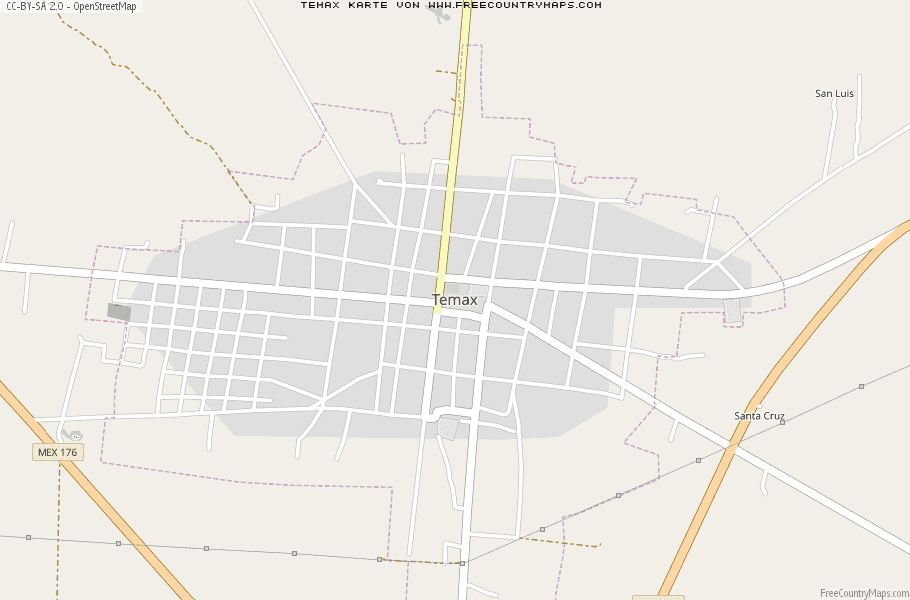 Karte Von Temax Mexiko