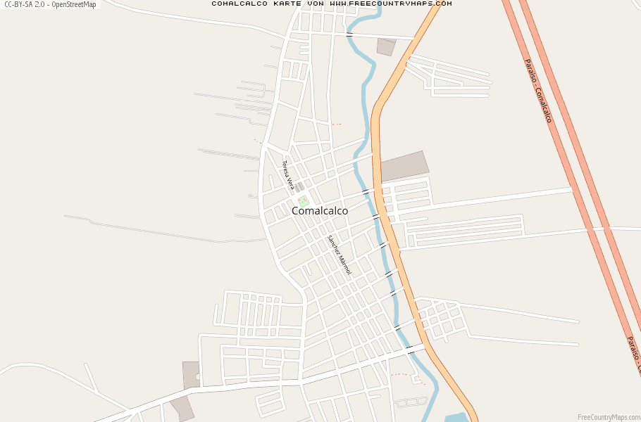Karte Von Comalcalco Mexiko