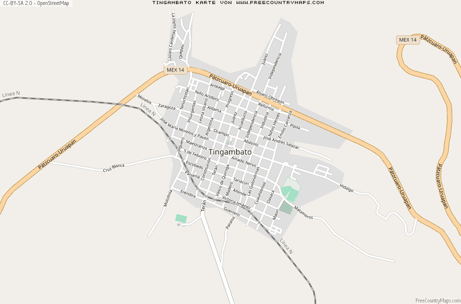 Karte Von Tingambato Mexiko