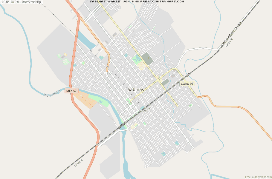 Karte Von Sabinas Mexiko