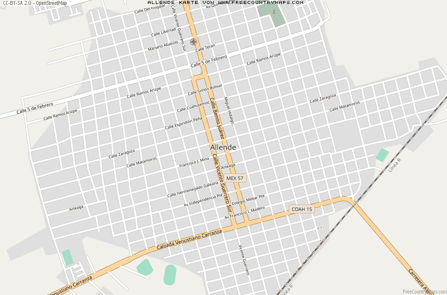Karte Von Allende Mexiko