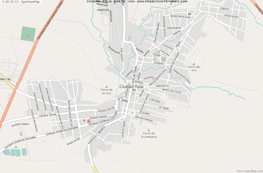 Karte Von Ciudad Tula Mexiko