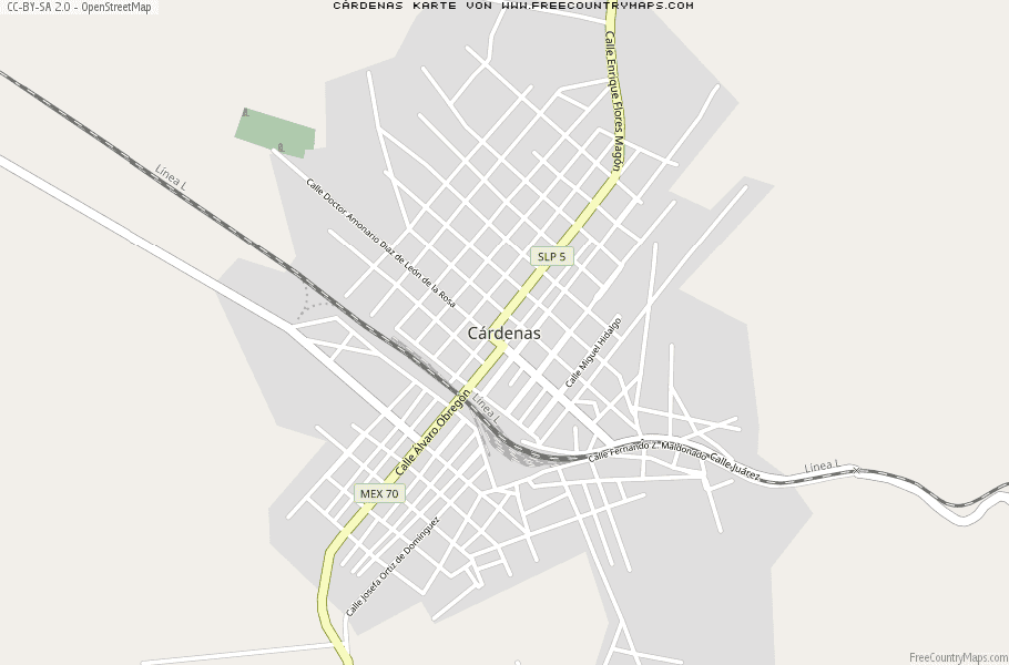 Karte Von Cárdenas Mexiko