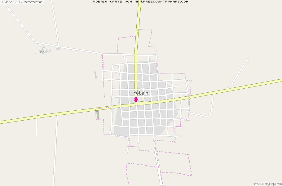 Karte Von Yobaín Mexiko