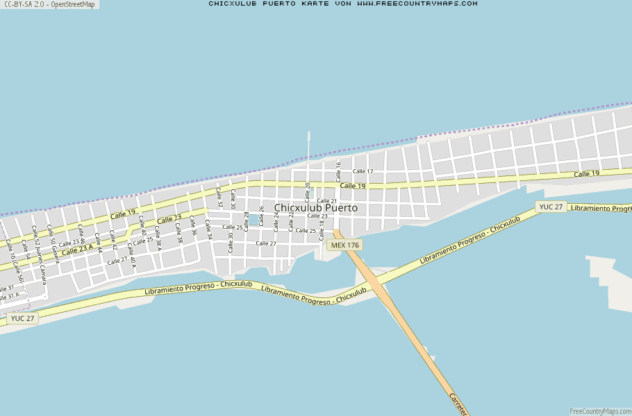 Karte Von Chicxulub Puerto Mexiko