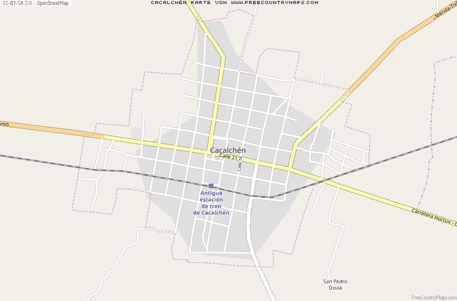 Karte Von Cacalchén Mexiko