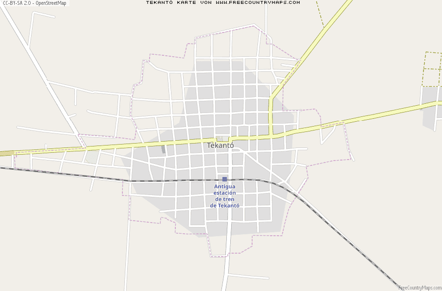 Karte Von Tekantó Mexiko