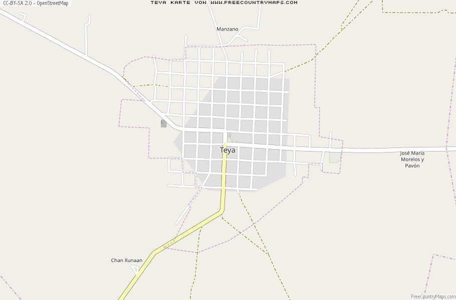 Karte Von Teya Mexiko