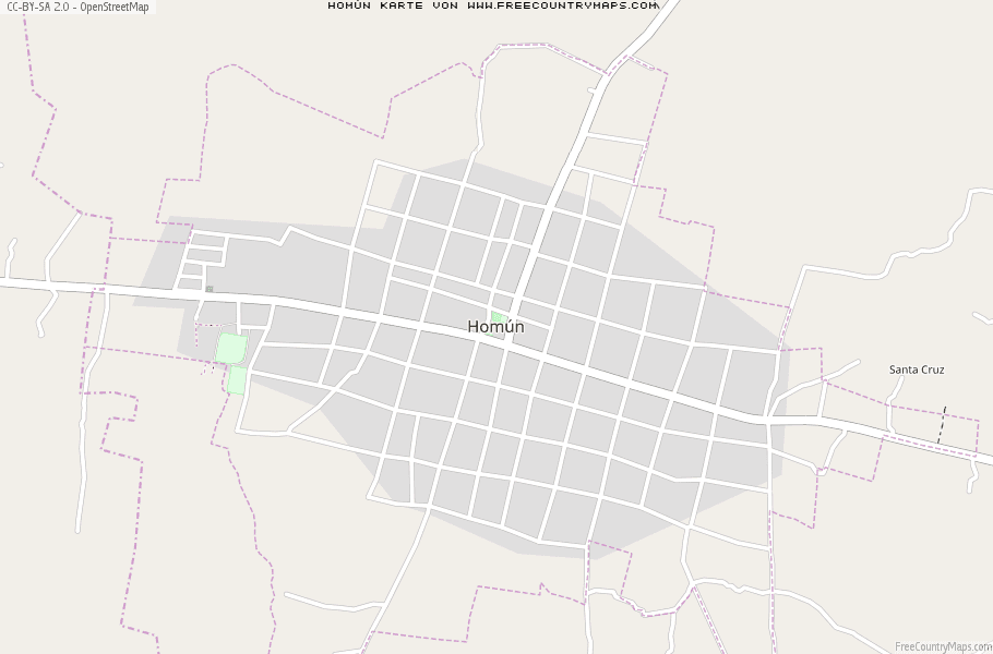 Karte Von Homún Mexiko