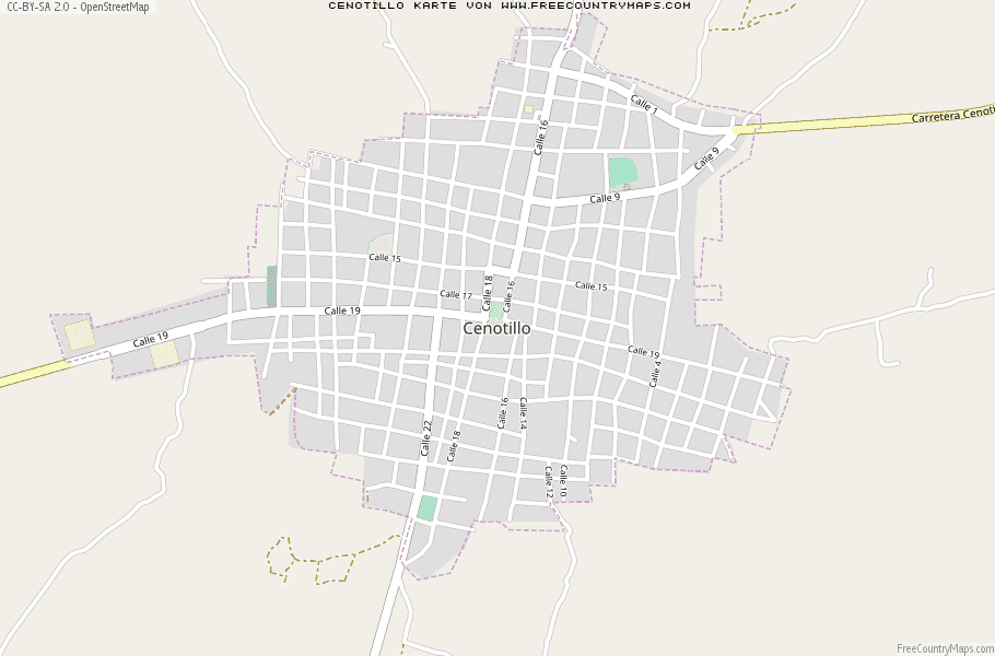 Karte Von Cenotillo Mexiko