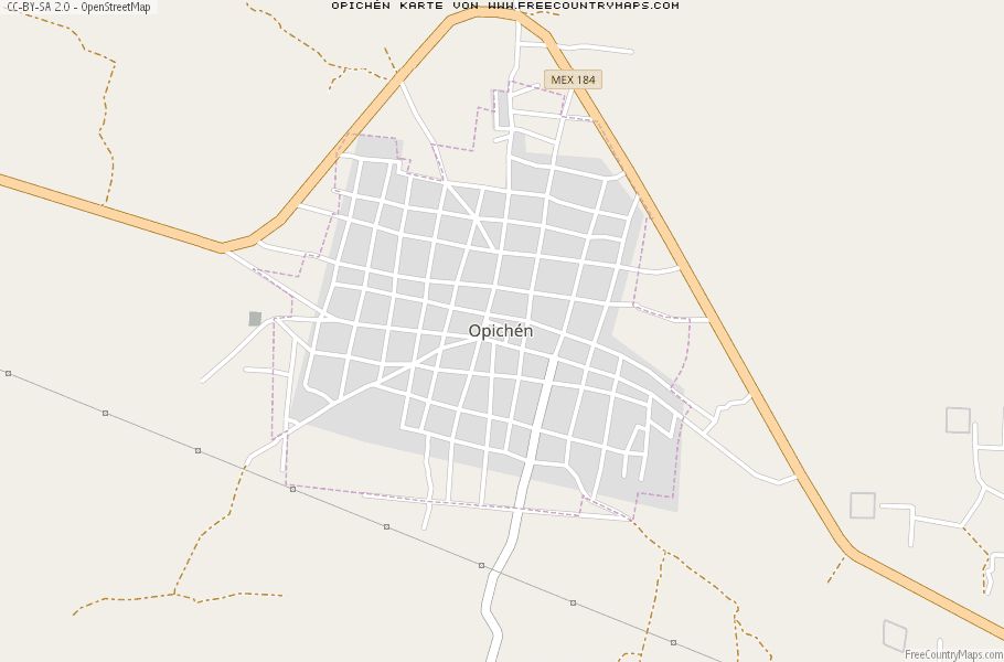 Karte Von Opichén Mexiko