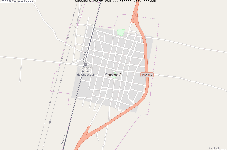 Karte Von Chocholá Mexiko