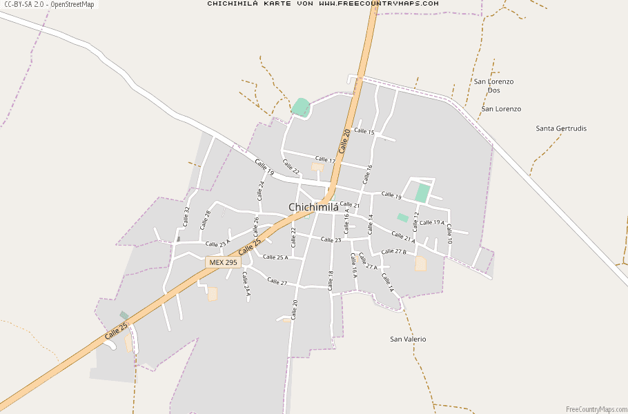 Karte Von Chichimilá Mexiko