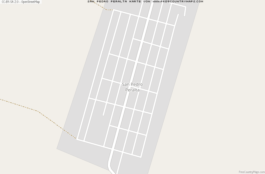 Karte Von San Pedro Peralta Mexiko