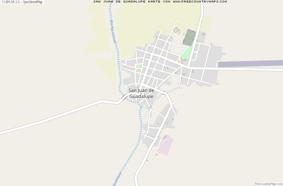 Karte Von San Juan de Guadalupe Mexiko