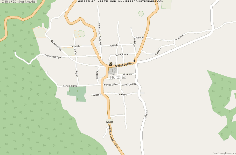 Karte Von Huitzilac Mexiko