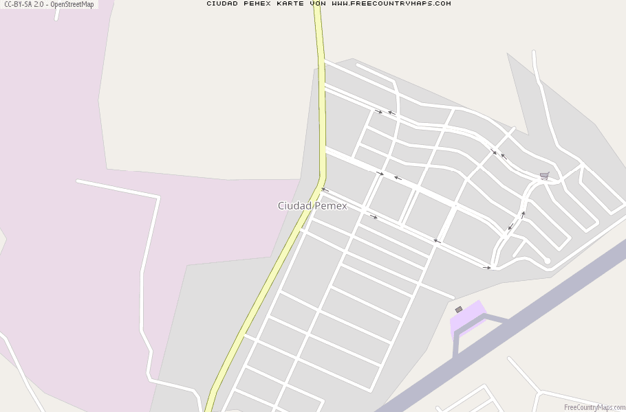 Karte Von Ciudad Pemex Mexiko