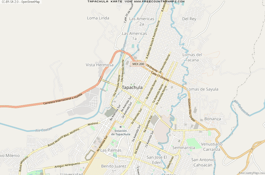 Karte Von Tapachula Mexiko