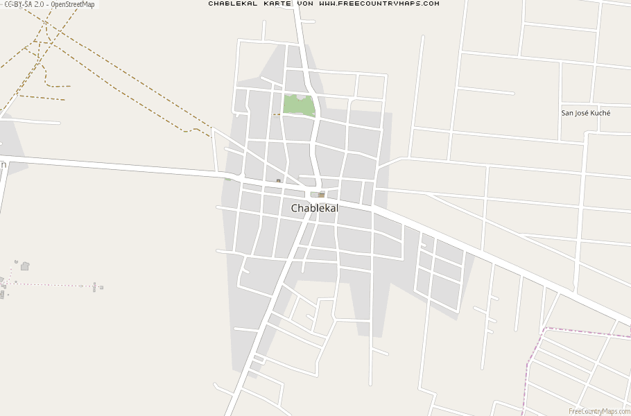 Karte Von Chablekal Mexiko