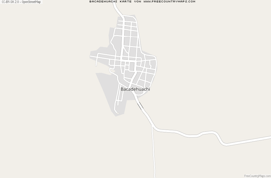 Karte Von Bacadehuachi Mexiko