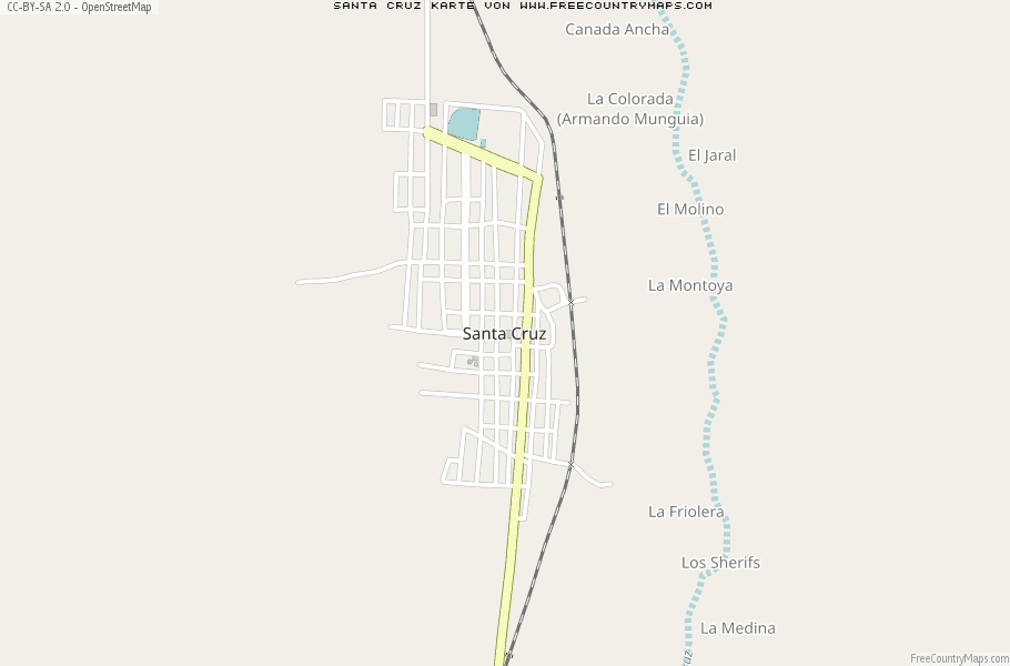 Karte Von Santa Cruz Mexiko
