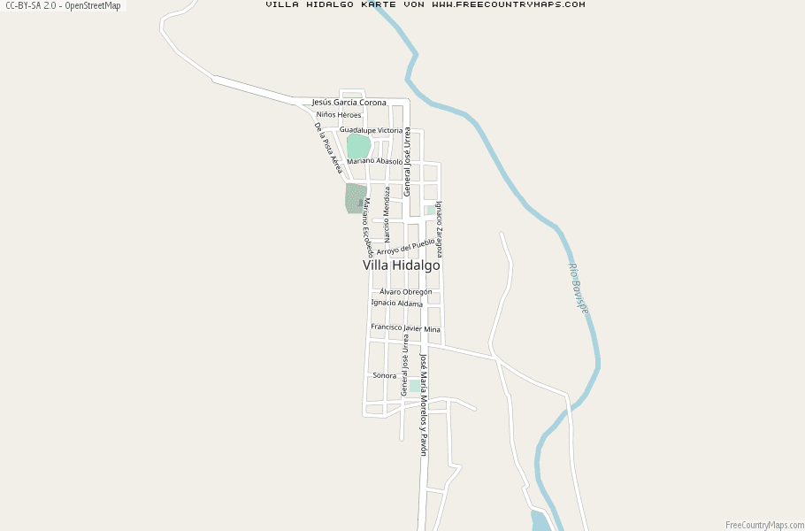 Karte Von Villa Hidalgo Mexiko