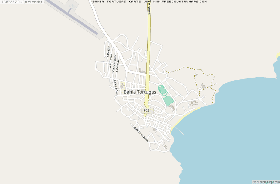 Karte Von Bahia Tortugas Mexiko