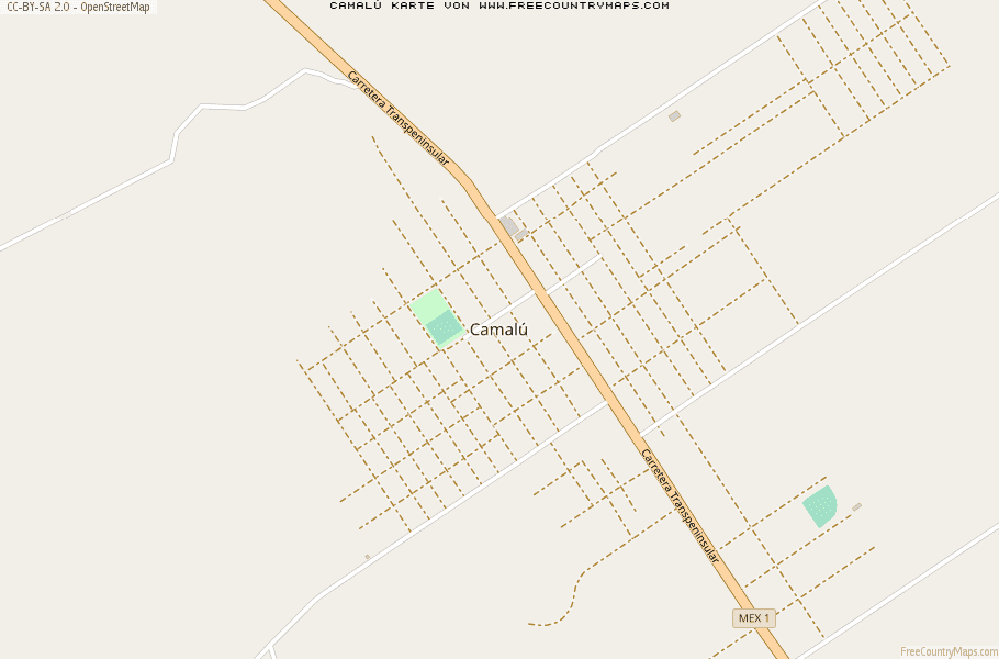 Karte Von Camalú Mexiko