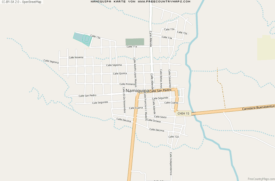 Karte Von Namiquipa Mexiko