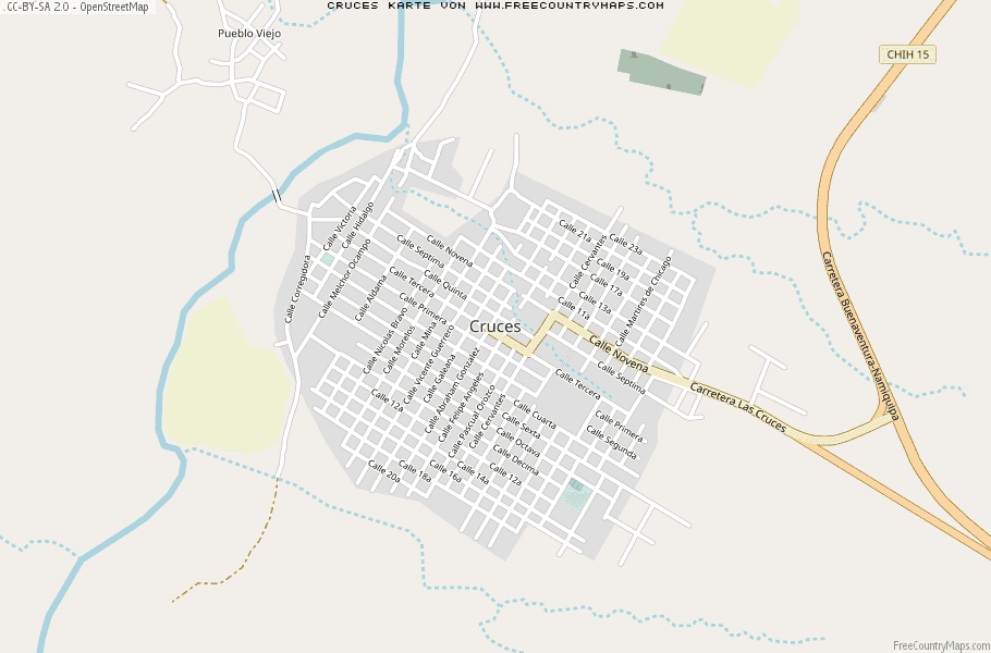 Karte Von Cruces Mexiko