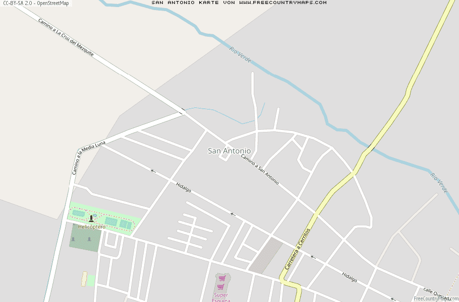 Karte Von San Antonio Mexiko