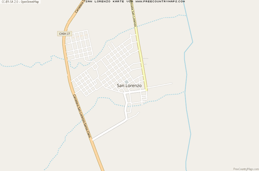 Karte Von San Lorenzo Mexiko