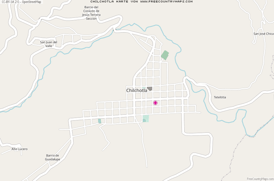 Karte Von Chilchotla Mexiko