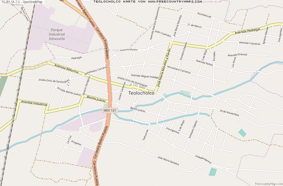 Karte Von Teolocholco Mexiko