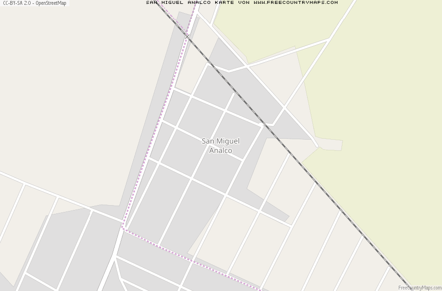 Karte Von San Miguel Analco Mexiko