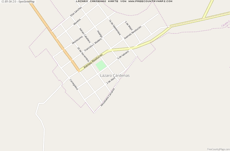 Karte Von Lázaro Cárdenas Mexiko